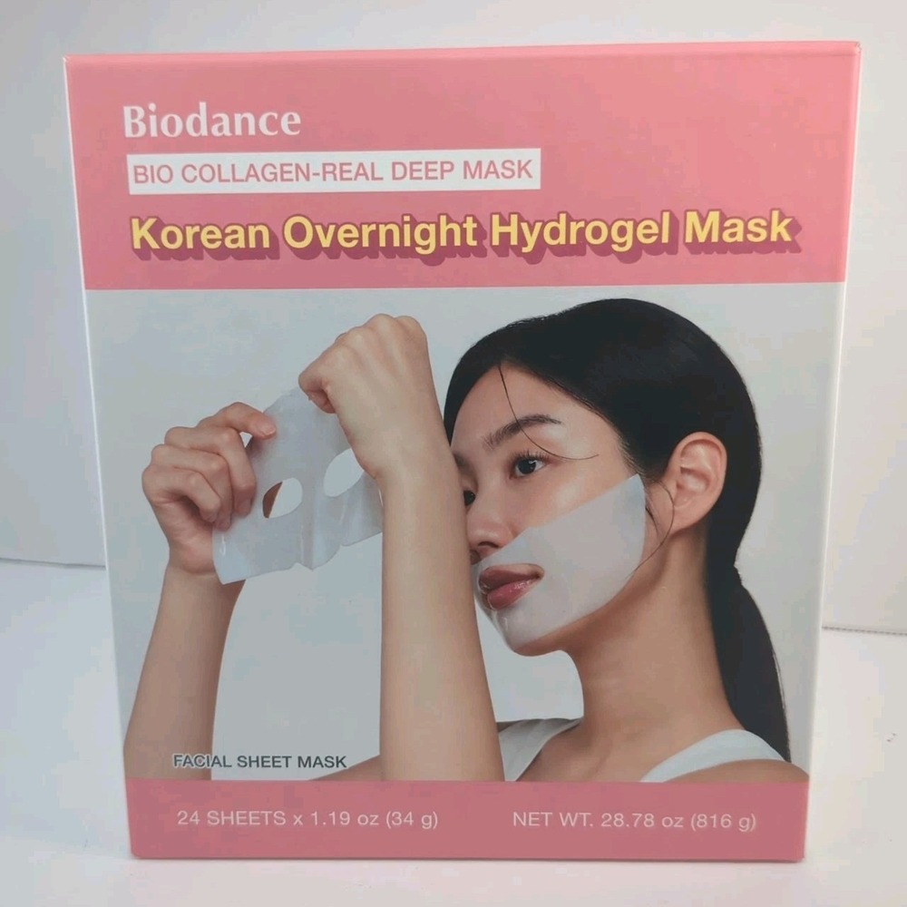 Biodance Korean Hydrogel Face Mask 24 Count Collagen New Sealed Expires 2028